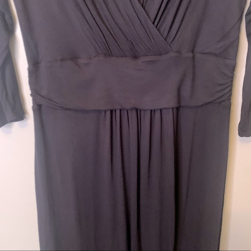 PURE COLLECTION Black Jersey Faux Wrap Midi Dress - Picture 8 of 16